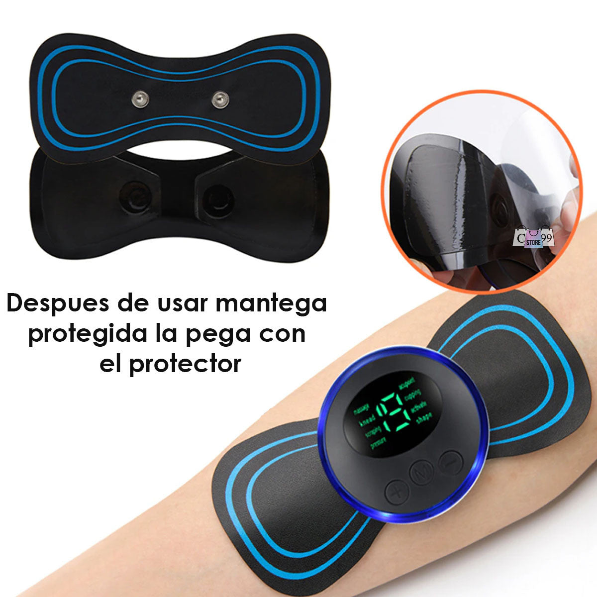 MINI MASAJEADOR CERVICAL ELÉCTRICO RECARGABLE USB + CONTROL EXTRA